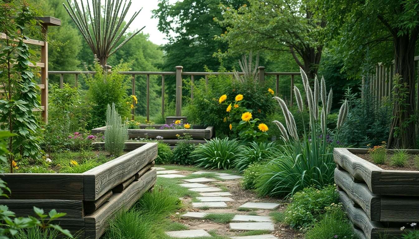 Conseils pratiques pour int&eacute;grer le bois ancien dans le jardin