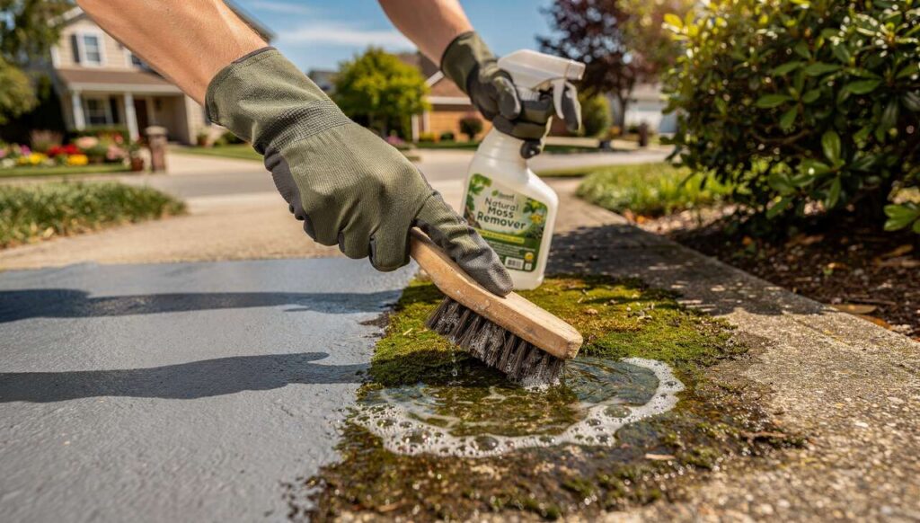 Moos auf Gehwegen entfernen: Das Hausmittel, das ohne Hochdruckreiniger funktioniert