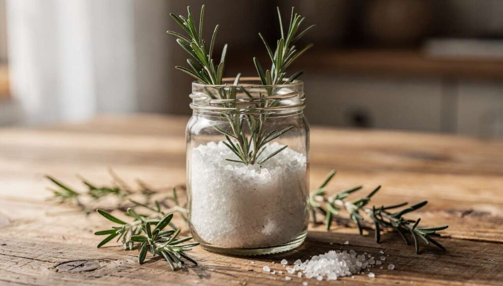Weder Raumspray noch Duftkerze: Dieses Glas mit Rosmarin und Salz lässt Ihre Räume herrlich duften